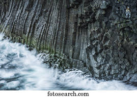 Basalt rock cliffs, Snaefellsnes peninsula, Arnarstapi, Iceland