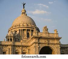The Victoria Memorial, dedicated to the memory of Queen Victoria; Kolkata, West Bengal, India