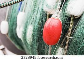 Cork And Gillnet For Salmon Fishing; Alaska, United States Of America