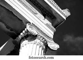 Mono ionic capital at corner of Erechtheion; Athens, Attica, Greece