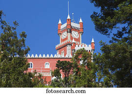 pena, palace;, sintra, portugal pena, palace;, sintra, portugal