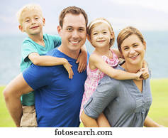Portrait of Happy Family Outside