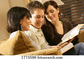 adolescentes, estudar, a, bíblia