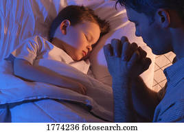 Father praying for son