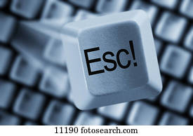 Escape button on computer keyboard
