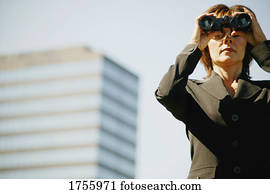 executiva, olha, em, futuro