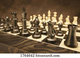 um, fresco, jogo xadrez