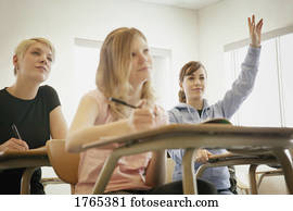 estudante, pergunta, um, pergunta