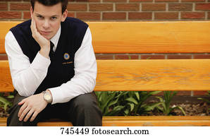 Student sitting alone