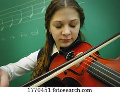Girl playing violin