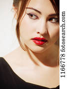 Closeup of woman's face