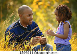 pai filha, gastar, tempo, junto