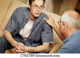 Young man getting counseling