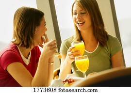 Two women having breakfast Two women having breakfast