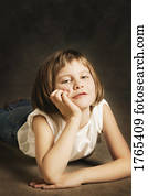 Girl with white t-shirt