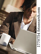 Man working on computer