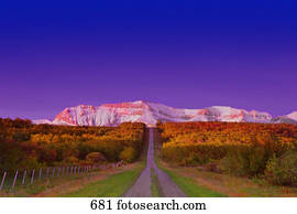 Mountain in the distance Waterton National Park Alberta