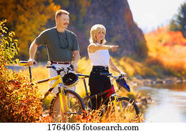 Couple stop to admire view