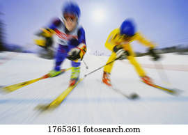 Racing on skis