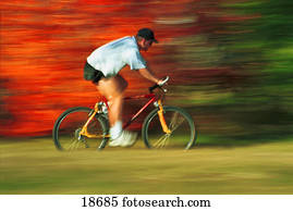 Man riding bicycle