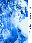 pessoa, scaling, gelo, penhasco