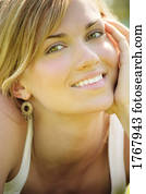 Closeup of woman's face