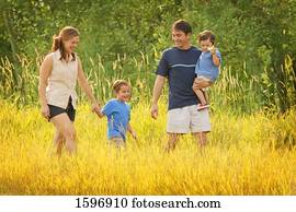 família, spends, tempo, junto