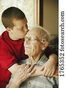 Grandfather and grandchild