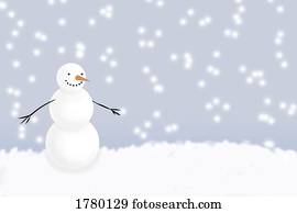 boneco neve, em, inverno