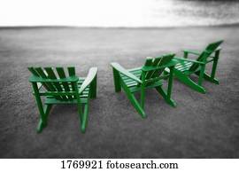 lounge, cadeiras, ligado, capim