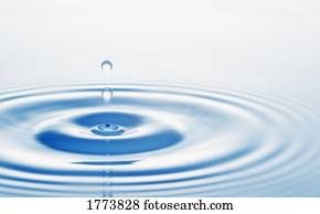 Split second drop of water