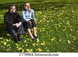 Couple with sunglasses on