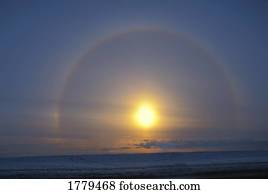 um, arco íris, em, a, céu