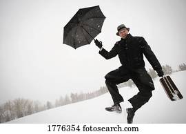 Carefree businessman