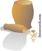 Mortar and pestle Clip Art | aa01031 | Fotosearch