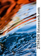 Natural pattern in lake 