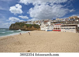 praia, de, carvoeiro, algarve, portugal