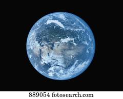 Satellite view of the earth