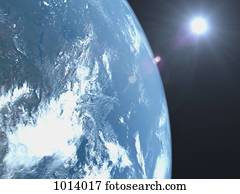 Planet earth, satellite view