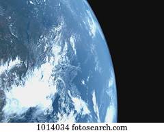 Planet earth, satellite view