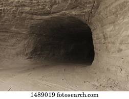 Tunnel in underground salt mine