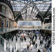 treine estação, principal, corredor