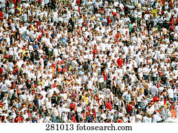 torcida, em, esportes, estádio