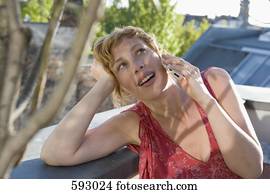 A woman on her mobile phone