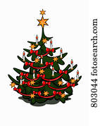 Chimenea, adornado, para, medias de navidad, y, árbol Foto | 356de