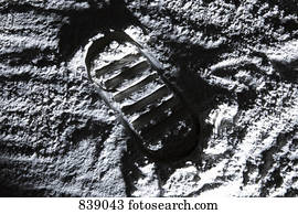 A footprint on the moon