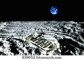 A footprint on the moon