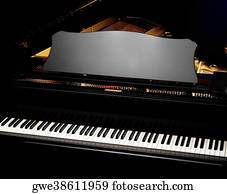 High angle view of a piano