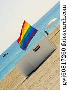 Beach hut on the beach