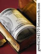 Close-up of US paper currency